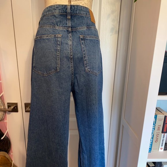 Flair-legged high-waisted denim jeans - Picture 3 of 4